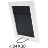 Dřevěný rám S46E stříbrný okraj 15x20 cm bílé antireflexní sklo