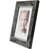Dřevěný rám S46E stříbrný okraj 30x30 cm černé antireflexní sklo