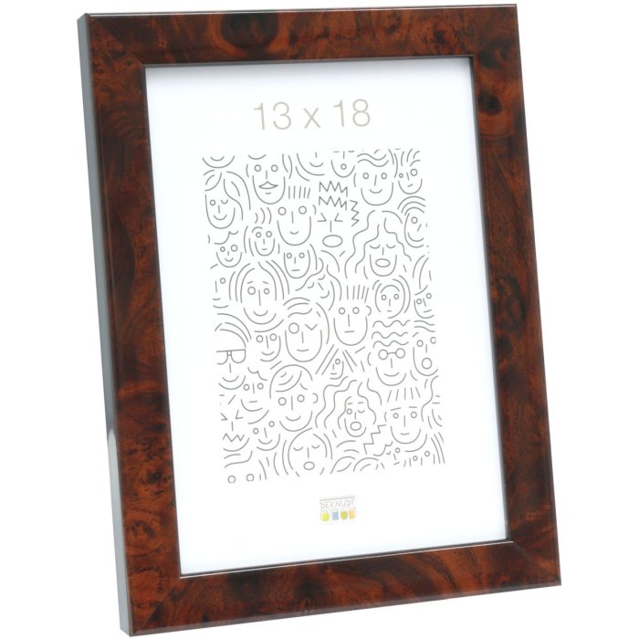 Rámeček na obraz S46RG tmavé dřevo burl 10x15 cm