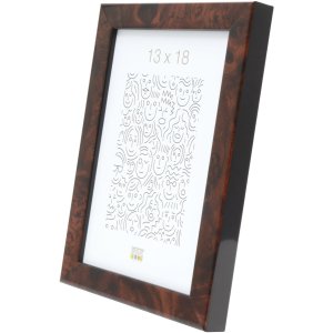 Rámeček na obraz S46RG tmavé dřevo burl 10x15 cm