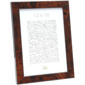Rám na obraz S46RG tmavé dřevo burl 13x18 cm