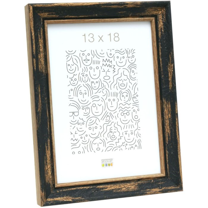 Dřevěný rám S46TG černý 10x15 cm