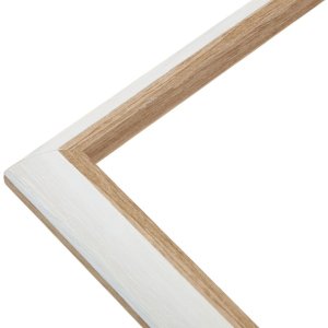 Plastový rám S46WG bílý okraj přírodní 20x30 cm