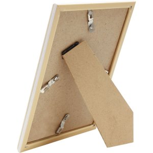 Plastový rám S46WG přírodní světlý okraj bílý 10x15 cm