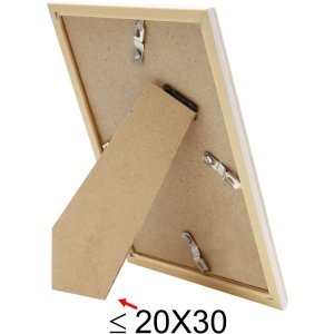 Plastový rám S46WG přírodní světlý okraj bílý 10x15 cm