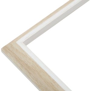 Plastový rám S46WG přírodní světlý okraj bílý 20x30 cm