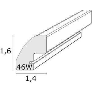 Plastový rám S46WG přírodní světlý okraj bílý 20x30 cm