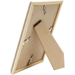 Plastový rám S46WG přírodní okraj bílý 13x18 cm