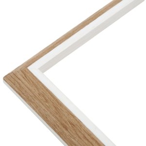Plastový rám S46WG přírodní okraj bílý 20x30 cm
