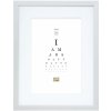 Dřevěný rám S66KD1 stříbrný 30x45 cm s paspartou