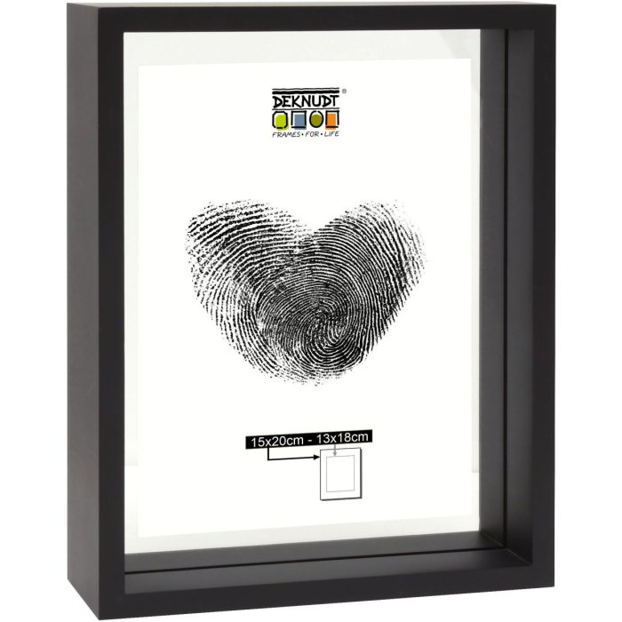 Dřevěný fotorámeček S68SK2 plovoucí fotoefekt 25x25 cm černý