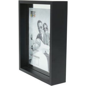 Dřevěný fotorámeček S68SK2 plovoucí fotoefekt 25x25 cm černý