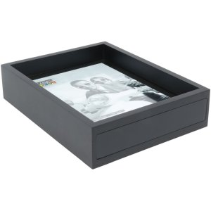 Dřevěný fotorámeček S68SK2 plovoucí fotoefekt 25x25 cm černý