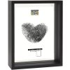 Dřevěný fotorámeček S68SK2 plovoucí fotoefekt 25x25 cm černý