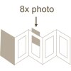 Deknudt plátěné leporelo šedé paspule na fotografie 10x15 13x13 13x18 15x20 cm