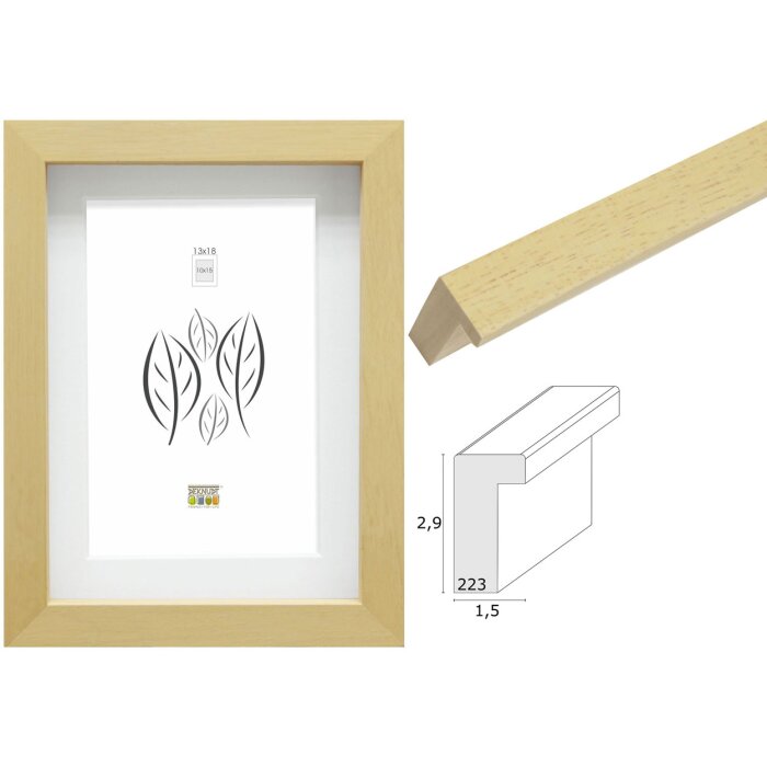 Deknudt 3D rám na objekty S223H1P1 přírodní 13x18 cm až 50x70 cm