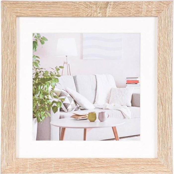 Henzo rám na obrazy moderní 50x50 cm středně hnědý s paspartou 30x30 cm