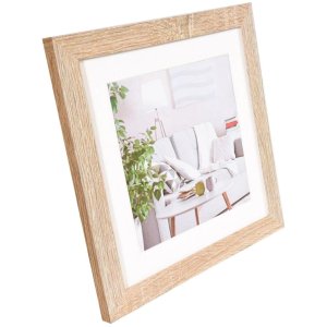 Henzo rám na obrazy moderní 50x50 cm středně hnědý s paspartou 30x30 cm
