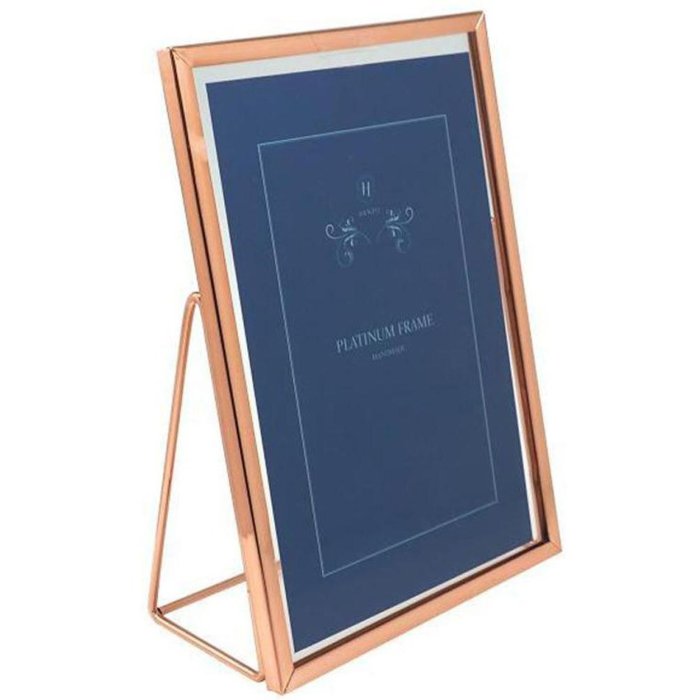 Trojúhelníkový fotorámeček 15x20 cm růžově zlatý