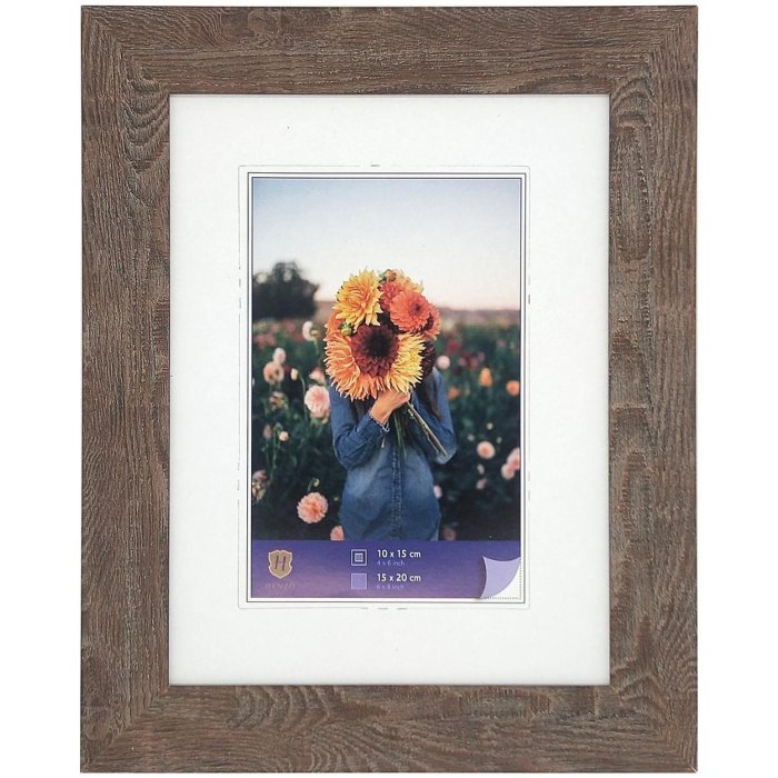 WPC obrazový rám Dahlia 15x20 cm středně hnědý