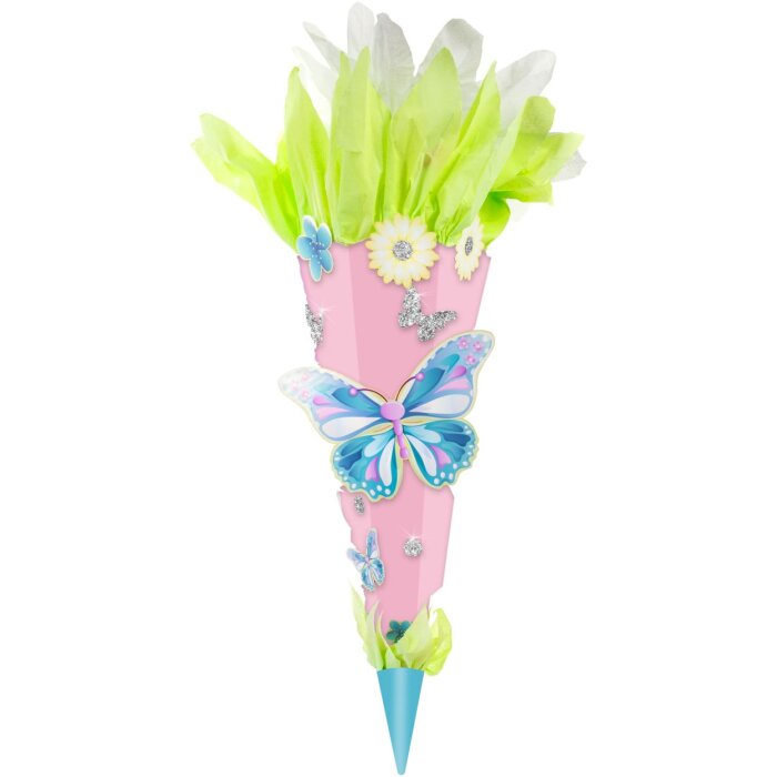 Goldbuch školní sada na výrobu kornoutů z vlnité lepenky motýli 68 cm