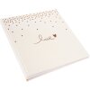 Svatební album Goldbuch Raining Hearts broskvové 30x31 cm 60 bílých stran