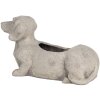 Clayre & Eef 6TE0305 Květináč vnitřní 24x9x13 cm šedý pes