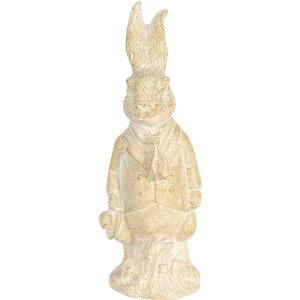 Dekorace králík 4x4x11 cm bílá 6PR3078W