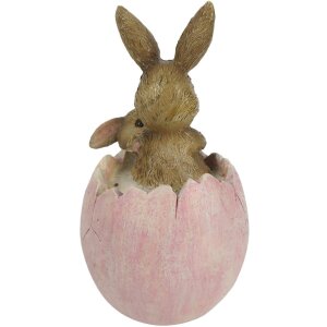 Dekorace králík 9x5x10 cm růžová 6PR3268