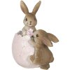 Dekorace králík 9x5x10 cm růžová 6PR3268