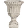Clayre & Eef 6TE0304 Květináč Ø 15x20 cm Šedohnědý kamenný kulatý květináč do interiéru