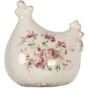 Dekorace kuře 12x11x13 cm krémová 6CE1186