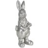 Clayre & Eef 6PR3096ZI Dekorativní králík Stříbrný 13cm Polyresin Vintage styl