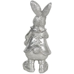Dekorace králík 6x6x13 cm stříbrná 6PR3097ZI