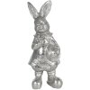 Dekorace králík 6x6x13 cm stříbrná 6PR3097ZI