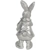 Dekorace králík 6x6x13 cm stříbrná 6PR3097ZI