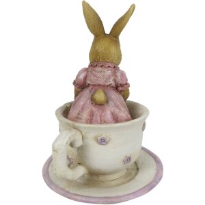 Dekorace králík 8x8x11 cm vícebarevná 6PR3327