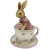 Dekorace králík 8x8x11 cm vícebarevná 6PR3327