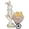 Dekorace králík s vozíkem 11x6x15 cm vícebarevná 6PR3193
