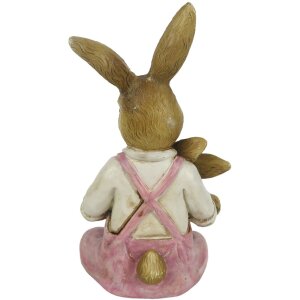 Dekorace králík 6x6x15 cm růžová 6PR3263