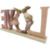 Dekorace králík 19x3x9 cm růžová 6PR3289