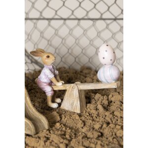 Dekorace králík 16x3x12 cm růžová 6PR3283