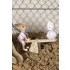 Dekorace králík 16x3x12 cm růžová 6PR3283