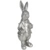 Dekorace králík 12x11x22 cm stříbrná 6PR3094ZI