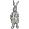 Dekorace králík 12x11x22 cm stříbrná 6PR3094ZI