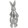 Dekorace králík 12x11x22 cm stříbrná 6PR3094ZI