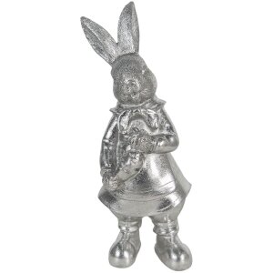 Clayre & Eef 6PR3095ZI Bytové doplňky Králík 22 cm Stříbrná barva