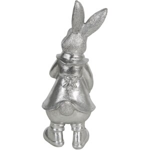 Clayre & Eef 6PR3095ZI Bytové doplňky Králík 22 cm Stříbrná barva