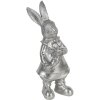 Clayre & Eef 6PR3095ZI Bytové doplňky Králík 22 cm Stříbrná barva