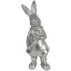 Clayre & Eef 6PR3095ZI Bytové doplňky Králík 22 cm Stříbrná barva